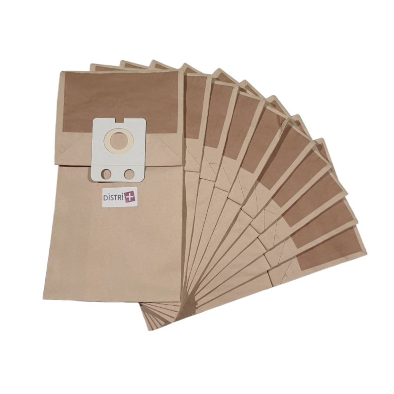 Bolsa de aspiradora compatible con Nilfisk VP300, GD1000, GD1010, Negocios, Familia, Thor. - La bolsa de 10 bolsas de papel