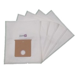 Vacuum cleaner bag compatible with Birum Birum BR242E, BR243E - Curtiss E135, Lux120, Horn120 - Firstline ... - The pouch of 5 microfiber bags