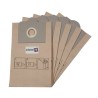 Bolso de vacío Rowenta RB01 en RB33, RS05 a 09 - Chromex CH248, Gasby -Calor- de longhi ... - 5 bolsas de papel