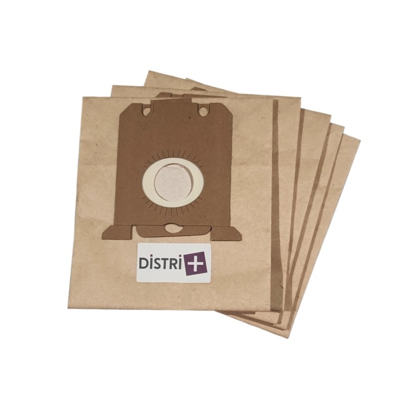 Sac aspirateur compatible avec Philips S-Bag - Electrolux Sbag, Excellio - AEG Tornado Airmax, Bolido... - La pochette de 5 sacs papier