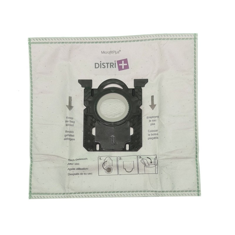 Compatible vacuum cleaner bag with Philips S-Bag - Electrolux Sbag, Excellio - Aeg Tornado Airmax, Bolido ... - 10 microfiber bag pocket