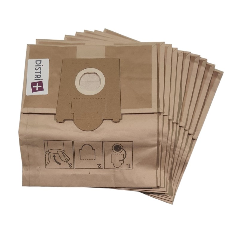 Vacuum cleaner bag compatible with Bosch / Siemens Typ H, Super E, Typ G XL, Hygienic Power, Technopower - The 10 Paper Bags Pouch