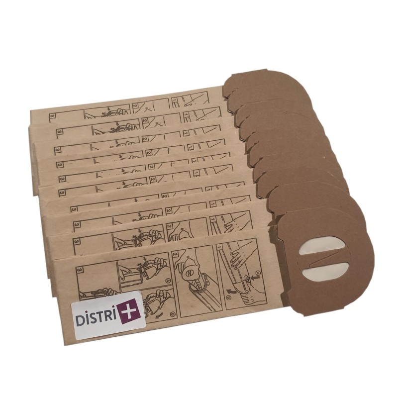 Vacuum cleaner bag compatible with Moulinex Lucilla 700 and 900 - Electrodelta Eva - The 10 paper bag pocket