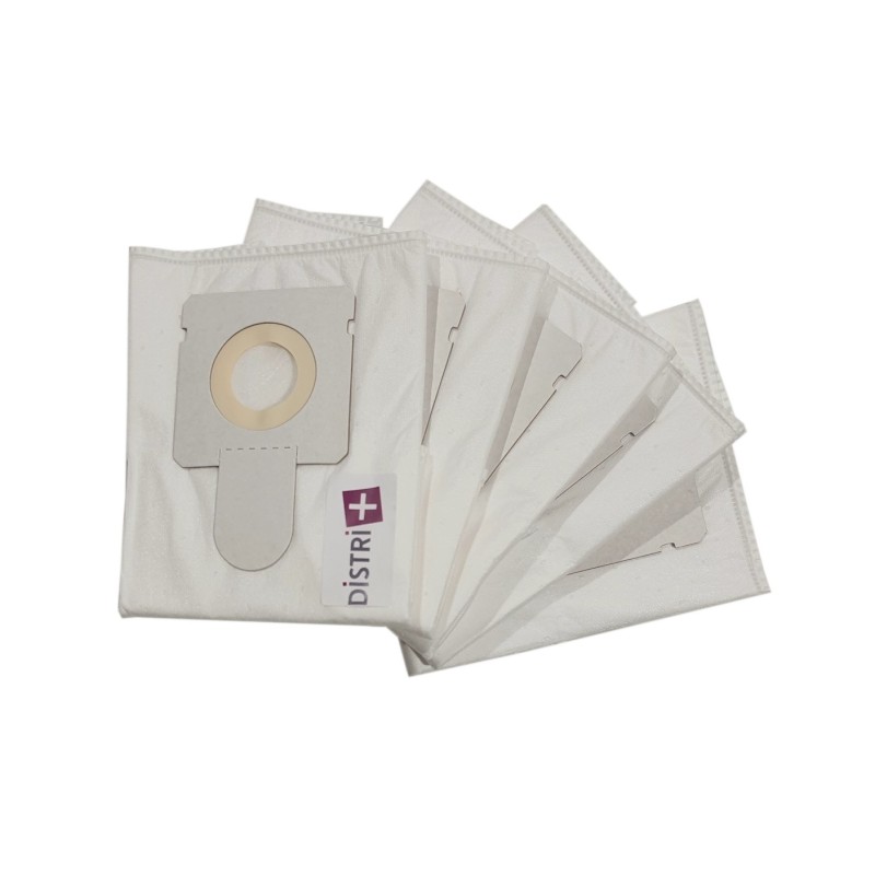 Vacuum cleaner bag compatible with Curtiss ATB14, Optima, Primo, Solo - Kneissel Rondo, UC2, UC3, VT15 ... - The 5 microfibre bags pocket