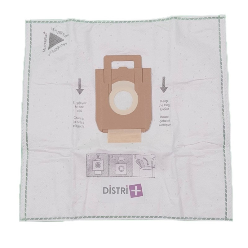 Vacuum cleaner bag compatible with Nilfisk GM200, GM210, GM300, GM400, Elite, Extreme, King. - The cover of 5 microfiber bags