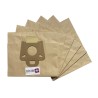 Bolsa de aspiradora compatible con la atmósfera Moulinex 1600, EJC, EJD - Menalux BT206, T206 - La bolsa de 6 bolsas de papel