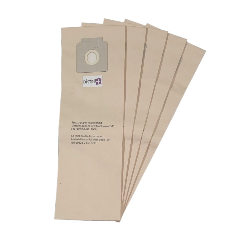 Vacuum cleaner bag compatible with Karcher T15 / 1, T17 / 1, 6.907-016.0, 6.907-018.0.- The cover of 5 paper bags