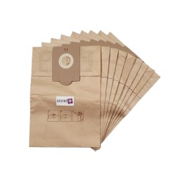 Sac aspirateur compatible avec FAKIR / NILCO GS1600, GS1700 - GHIBLI AS10 - HOOVER C7070...- La pochette de 10 sacs papier