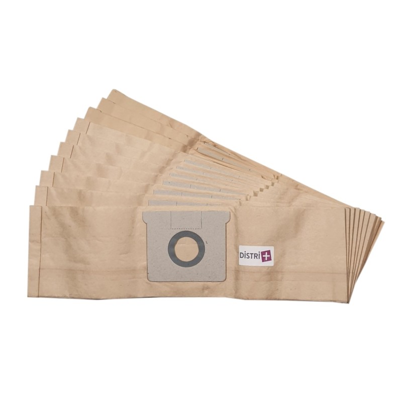 Sac aspirateur compatible avec Tennant : 3400, SV5 - Sorma 505 - Colombus SW1000 - HOOVER : CH06... - pochette de 10 sacs papier