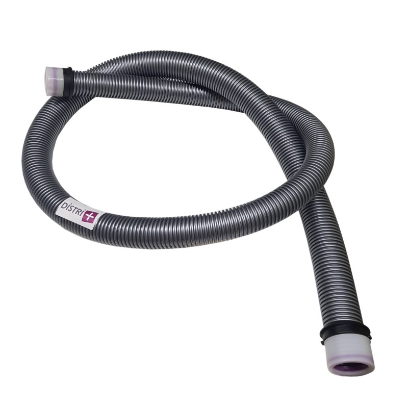 Diámetro flexible de desnudo cónico 38/32 mm Interior para aspiradora con 2 anillos + 2 clips - Longitud: 2m