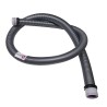 Conical nude flexible diameter 38 / 32mm interior for vacuum cleaner with 2 rings + 2 clips - Length: 2m