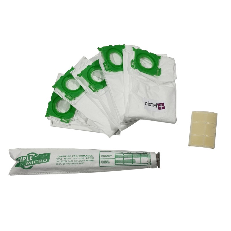 Conjunto de 2 filtros + 8 bolsas de microfibra compatibles para vacío SEO X (Series)