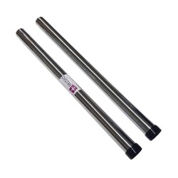 Conjunto de 2 tubos metálicos en acero cromado para aspiradora - Diámetro: 32 mm - Longitud 50 cm
