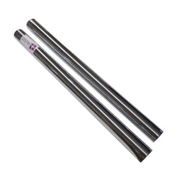 Conjunto de 2 tubos de metal en acero cromado para aspiradora - Diámetro: 36 mm - Longitud 2x50cm