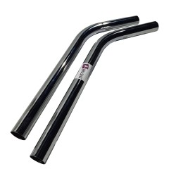 Set of 2 metal cubic tubes diameter 38 / 40mm for Vacuum cleaners Ghibli As12, AS27, AS60 .. - Viper: LSU275, LSU375, VA80711 ...