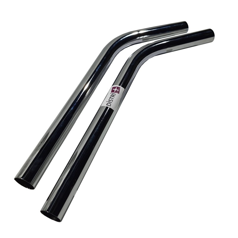 Set of 2 metal cubic tubes diameter 38 / 40mm for Vacuum cleaners Ghibli As12, AS27, AS60 .. - Viper: LSU275, LSU375, VA80711 ...