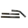 Set of 2 tubes + 1 metal chromed steel elbow for ghibli vacuum cleaner, Nilfisk, Alto ... - Diameter: 50mm