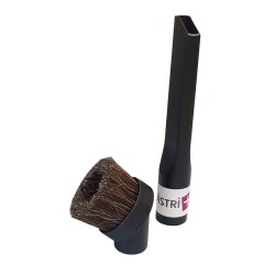 Lot von 1 Langer flacher Sauger + 1 Runde Pinsel in Horse Crin für Staubsauger Aufwölben auf 32 mm Durchmesserröhren
