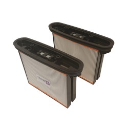 Filter kompatibel mit Staubsauger Bosch Gas25, Gas50 - Starmix, ISC, ISP, Ipulse, FKP4300 - Hitachi NT1232, RNT1225M ... - Set von 2 Filtern
