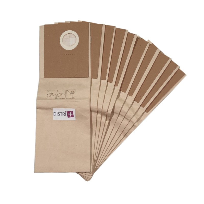 Sac aspirateur compatible avec Henkel Floordress Lorito, Floordress QFM35, Floordress QFM46, ... - pochette de 10 sacs papier