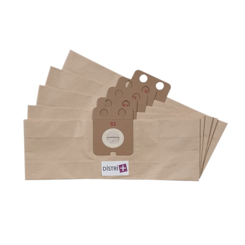 Bolsa de aspiradora Compatible con Nilfisk Backuum, Dorsal, 22198000, Vermop 7410 - Pollo de 5 bolsas de papel