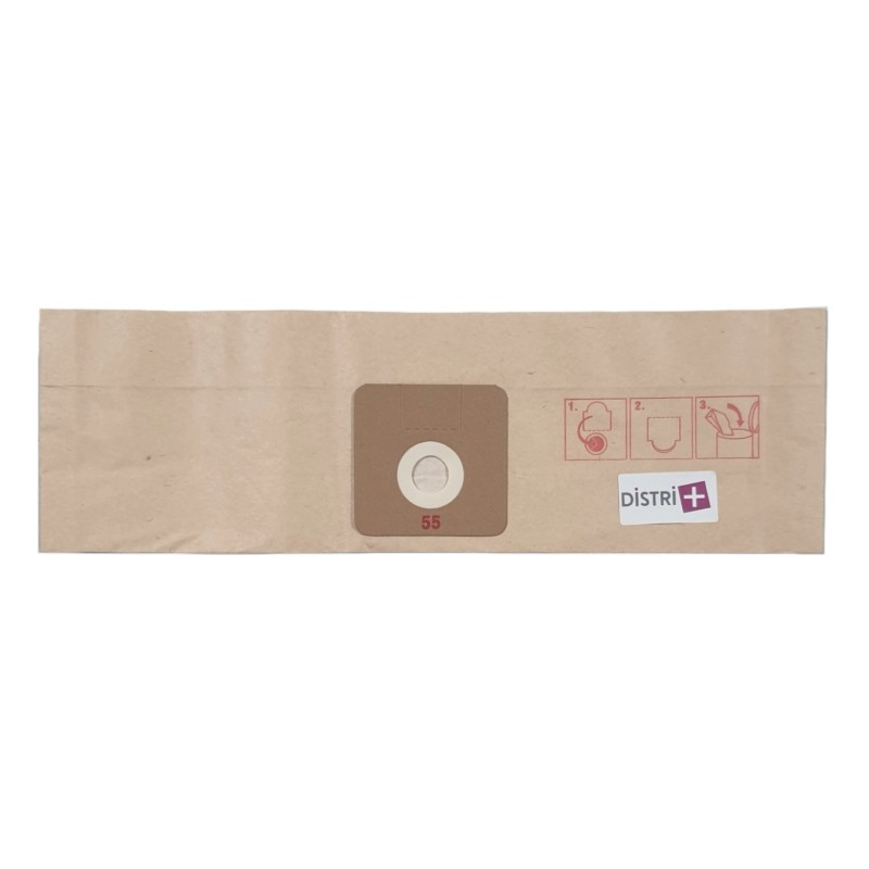 Sac aspirateur compatible ECOLAB FLOORMATIC BLUEVAC 11, ARGOS 142, ARGOS 1414, CLEANFIX S10, S12.- La pochette de 10 sacs papier
