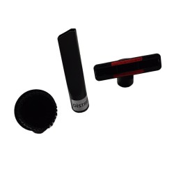 Lot of 1 long flat sucking + 1 round brush + 1 triangular sucking for vacuum cleaner ranging from 32mm diameter tubes