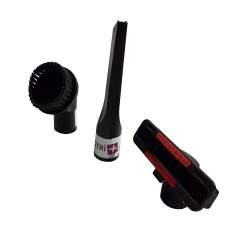 Lot of 1 long flat sucking + 1 round brush + 1 triangular sucking for vacuum cleaner ranging from 32mm diameter tubes