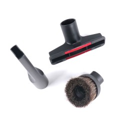 Langes flaches Sauger + 1 Rundhorse-Crine-Bürste + 1 Dreiecks-Sauger für Staubsauger aus 32 mm Durchmesserrohre