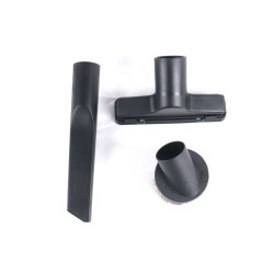 Lot of 1 Long Flat Suck + 1 Round Horse Crine Brush + 1 triangular sucker for vacuum cleaner from 32mm diameter tubes
