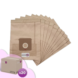 Staubsauger-Bag mit Henkel S12, S132, S142, S152, S192 - Eurosteam: 2600, 2900, Twinvac - usw. - Karton von 20 Taschen von 10 Papiertüten