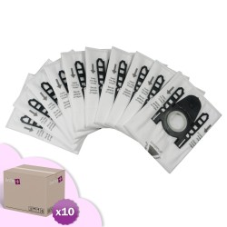 Vacuum cleaner bag compatible with Bosch Siemens Typ D / E / F / G / H, Optima, Activa, Sphera, Silence, Alpha ... - Carton of 10 pockets of 10 microfiber bags
