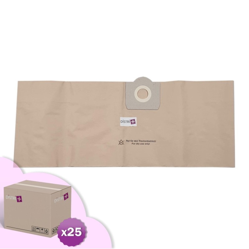 Vacuum cleaner bag compatible with ICA / IPC / SOTECO: G27EP, GP1 / 27, SA338 - Rowenta Vorace RU30, RU31, RU33 .. - Carton of 25 pockets of 5 paper bags