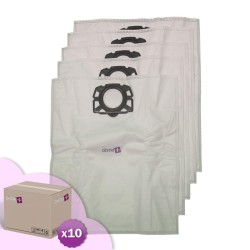 Vacuum cleaner bag compatible with Karcher MV4, MV5, MV6, WD4, WD5, WD6, WD4000 to WD5999, WD6300, WD6399 ... - Carton 10 pockets of 5 bags microfiber