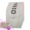 Vacuum cleaner bag compatible with Karcher MV4, MV5, MV6, WD4, WD5, WD6, WD4000 to WD5999, WD6300, WD6399 ... - Carton 10 pockets of 5 bags microfiber