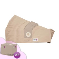 Staubsauger-Bag mit Sorma 510, Sorma 520 - Wetrok Monovac 6, Monovac 9, Bantam 6, Bantam 9, Duovac 6, Duovac 9 ... - Karton von 15 Taschen von 10 Papiertüten