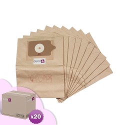 Vacuum cleaner bag compatible with Numatic NVM2A, NVM2B, NVM2C, Charles, Georges, NVQ370.- Carton of 20 pockets of 10 paper bags