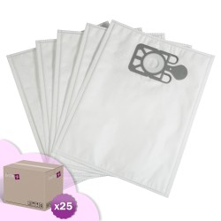 Bolsa de aspiradora compatible con NUPRO NUPRO 180, NUV180, HENRY, NVM1B. - Cartón de 25 bolsillos de 5 bolsas de microfibra