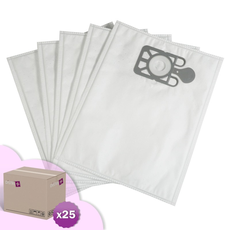 Bolsa de aspiradora compatible con NUPRO NUPRO 180, NUV180, HENRY, NVM1B. - Cartón de 25 bolsillos de 5 bolsas de microfibra