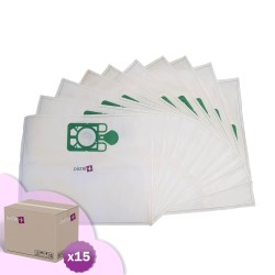 Staubsauger-Tasche kompatibel mit Numatic Dorsal RSV130, RSB140, RBV130, RSB150, RSV150, RSAV130, 604011 - Karton von 15 Taschen von 10 Mikrofaserbeuteln