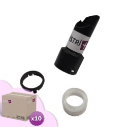 Flexibler Spitzenrohrseite zum Clip-Durchmesser 32mm mit Clip + Staubsaugerring Numatic, Tennant ... - Karton von 10 Tipps