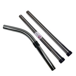 Carton of 10 lots of 2 tubes + 1 elbow chromed steel for taski vacuum cleaner, Numatic... - Diameter: 32mm