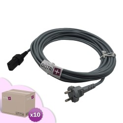 Kompatibeles Versorgungskabel für V-Staubsauger NILFISK VP300, VP600, Saltix 10, 107402901, 107402676 - Tennant V6 ... Länge 15m - - Karton von 10 Kabeln