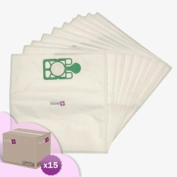 Vacuum cleaner bag compatible with Numatic NVM2A, NVM2B, NVM2C, Charles, Georges, NVQ370.- The 10 microfiber bag pouch - Carton of 15 pockets of 10 paper bags