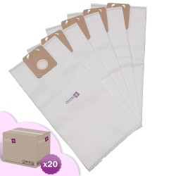 Staubsauger-Tasche kompatibel mit NILFISK VP300, GD1000, GD1010, Business, Familien, Thor. - Karton von 20 Taschen von 5 Mikrofaserbeuteln