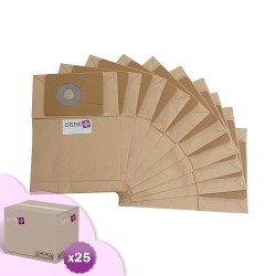 Kompatible Staubsauger-Tasche mit Eurosteam dorsal 44168, 122AD, 127Ad, 128Ad, 129Ad, 145AD - Taski dorsalino, 8504190. usw. - Karton von 25 Taschen von 10 Papiertüten