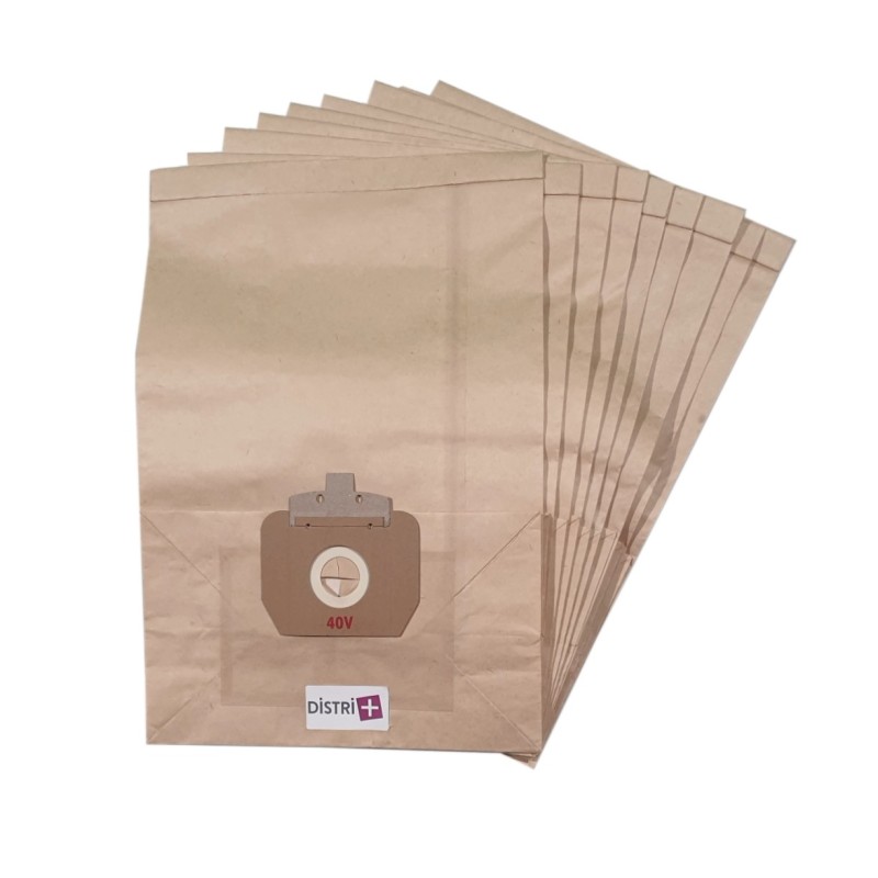 Vacuum bag compatible with Taski Bora 12, Vacumat 12, Vento 15 - Cleanfix SW20, SW21. - 15 pouches of 10 paper bags