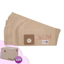 Staubsauger-Tasche mit Ecolab Floormatic Bluevac 11, Argos 142, Argos 1414, CleanFix S10, CleanFix S12.- Karton von 20 Taschen von 10 Papiertüten
