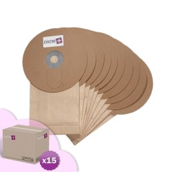 Staubsauger-Tasche kompatibel mit Ghibli T1 (2. Version) - Wirbel W1 (2. Version) - ICA / IPC / SOTECO YP1 / 5 Rucksack. - Karton von 15 Taschen von 10 Papiertüten