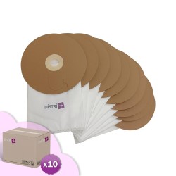 Vacuum cleaner bag compatible with Ghibli T1 (2nd version) - Wirbel W1 (2nd version) - ICA / IPC / SOTECO YP1 / 5 Backpack. - Carton of 10 pockets of 10 microfiber bags